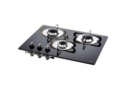 3-palnikowa podblatowa kuchenka gazowa ze szklano-ceramicznym spodem