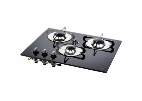 3-palnikowa podblatowa kuchenka gazowa ze szklano-ceramicznym spodem