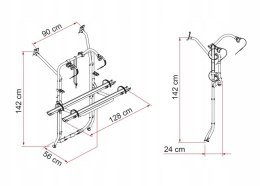 Bagażnik rowerowy do kampera busa vana Carry-Bike VW T6 - Fiamma