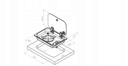 Carbest 1 palnikowa płyta gazowa z czarną pokrywą