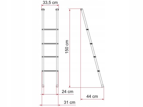 Drabinka wewnętrzna do alkowy kampera FIAMMA