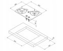 Kuchenka gazowa Can do zabudowy z 2 palnikami