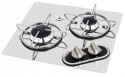 Kuchenka do zabudowy Carbest z 2 palnikami powierzchnią ze stali nierdzewne