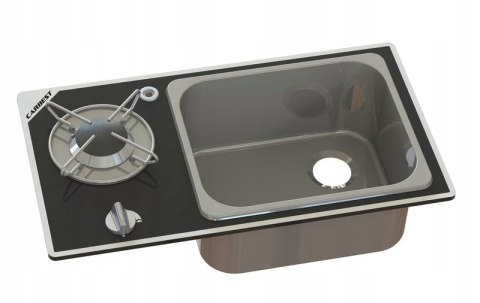 Kuchenka do zabudowy Carbest ze zlewem z 1 palnikiem