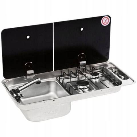 Kuchenka gazowa ze zlewozmywakiem do zabudowy FL1402-P-W - Can