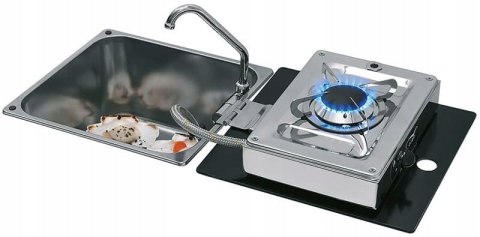 PŁYTA GAZOWA KUCHENKA SKŁADANA 1 PALNIK ZLEW DO ZABUDOWY CAN LC1710