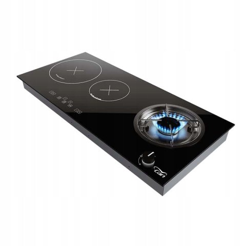 Płyta gazowa hybrydowa HC0770 z 3 palnikami, gazowo-indukcyjna