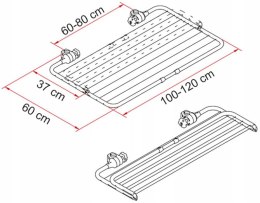SUSZARKA NA PRANIE NA BAGAŻNIK ROWEROWY FIAMMA