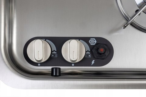 Wbudowana kuchenka z 2 palnikami i zlewozmywakiem Carbest prawy