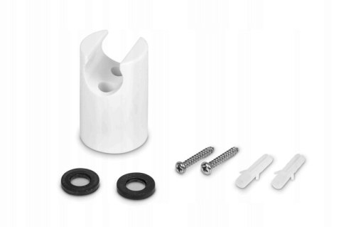 Zestaw natryskowy biały z uchwytem i dźwignią odcinającą, wąż 150 cm