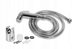 Zestaw natryskowy chromowany z wężem 150cm uchwyt ścienny przyłącze 1/2