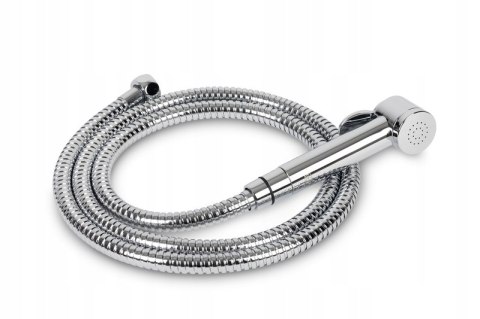 Zestaw natryskowy chromowany z wężem 155cm uchwyt ścienny przyłącze 1/2"