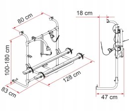 Bagażnik rowerowy Carry-Bike Caravan Universal - Fiamma