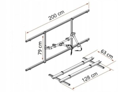 Bagażnik rowerowy do luku bagażowego kampera Garage Pack Plus - Fiamma