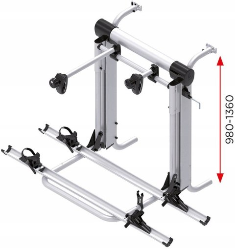 Bagażnik rowerowy elektryczny BR-Systems Bike Lift Standard Rail 2/3 rowery