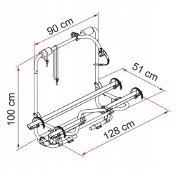 Bagażnik rowerowy na dyszel przyczepy Carry-Bike Caravan XL A Pro300 Fiamma