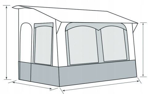 Całosezonowy przedsionek do przyczep kempingowych Casa Royal 2 390 cm
