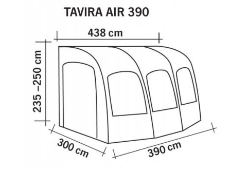 Namiot przedsionek TAVIRA 390 AIR pompowany