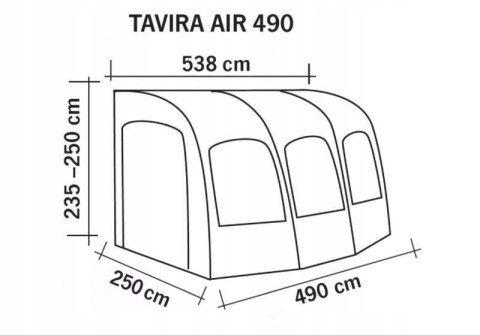 Namiot przedsionek TAVIRA 490 AIR pompowany