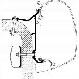 Adapter do montażu ściennego markizy do Hymer Van B2 450cm