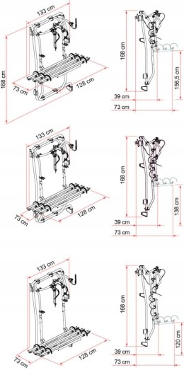 Bagażnik rowerowy do kampera Carry-Bike Frame Crafter 3 rowery Fiamma