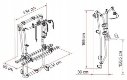 Bagażnik rowerowy do kampera Carry-Bike Frame Sprinter 2018 E-Bike Fiamma