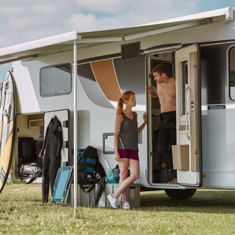 Markiza boczna Thule Omnistor 8000 5,5m srebrna , szary materiał