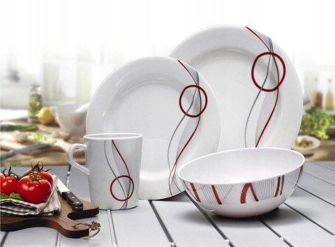 Zestaw naczyń z melaminy Imola, 16 sztuk dla 4 osób