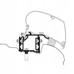 Adapter do markizy Thule Omnistor 6200 6300 Crafter 2017