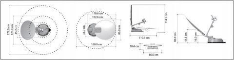 Antena satelitarna Carbest X85 Twin + Skew 85cm
