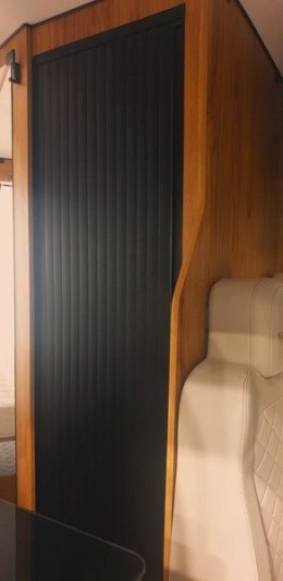 Drzwi roletowe do łazienek i toalet Carbest czarne 198 x 100cm