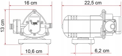 POMPA WODY CIŚNIENIOWA do kampera FIAMMA AQUA 8 12V 7l/min