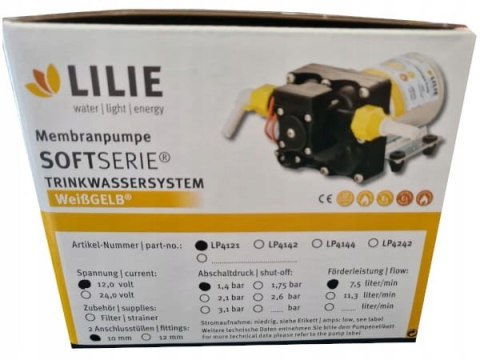 Pompa pompka ciśnieniowa Lilie Soft Serie 1,4bar 7,5L 10mm